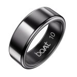 boAt New Launch SmartRing Active Plus, Auto Heart Rate, Sleep, SpO2, Stress & Skin Temperature Monitor, Stainless-Steel Build, Lightweight, 30-Days Battery, Magnetic Charging Case(10, Midnight Black)