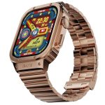 Fire-Boltt Maverick Smartwatch 51.308mm (2.02 inch) IPS Display, Luxury Stainless Steel Look, 320×385 Pixel Resolution, Bluetooth Calling, Voice Assistant (Rose Gold)