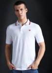DUCATI Colorblock Men Polo Neck White T-Shirt