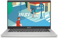 MSI Modern 14 C13M Intel Core i3 13th Gen 1315U – (8 GB/512 GB SSD/Windows 11 Home) Modern 14 C13M-115IN Thin and Light Laptop(14 Inch, Urban Silver, 1.4 kg, With MS Office)