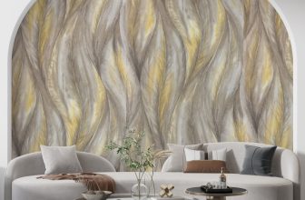 FOKRIM 300 cm yellow feather 40×300 Self Adhesive Sticker(Pack of 1)