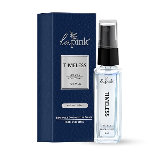 La Pink Timeless Luxury Perfume for Men 8ml | French Premium Pure Perfume | Fruity, Leather & Woody Notes | Long-Lasting 12+ Hours | Suitable for Every Occasion