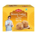 Bikaji Besan Ladoo – 200 g | Traditional Indian Besan Ladoo | Flavoured with Cardamom, Raisins, Almonds & Cashews | Festive Sweet | Vegetarian Delight