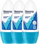 Rexona Shower Fresh Underarm Roll On Deodorant For Women (PO3) Deodorant Roll-on – For Women(150 ml, Pack of 3)