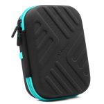 AirCase Electronics Organizer Bag with Shockproof EVA Hardshell & Soft Lining, 2 Mesh Pockets, 11 Elastic Loops | Gadget Organizer for HDD/SSD, Power Bank, Cables, Adapters, Chargers, Gadgets (Black)