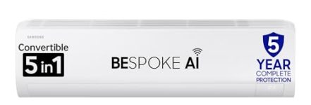 Samsung 1.5 Ton 3 Star AI Inverter Smart Split AC (WiFi, Energy Saving, Voice Control, Powerful Cooling, Copper, Digital Inverter, 4 Way swing, 5 Step Convertible, BESPOKE AI AR50F18D1LHNNA)