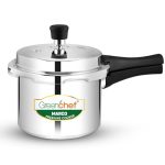 GREENCHEF Marco Aluminium Pressure Cooker Outer Lid 3 Litre capacity, ISI Certified, Silver Colour