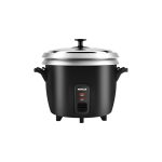 Havells RISO Plus Rice Cooker | Large 1.8 Litre | 700W | 24-Hour Keep Warm Function | Hygienic Trivet Tray | Magnetic Thermo Limiter | Auto-Shutoff | Spatula & Measuring Cup Included | SS Lid | Black
