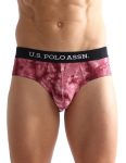 U.S. POLO ASSN. Men’s Cotton Blend Classic Tie-Dye Briefs (Pack of 1) (OEB03-PR_Wine