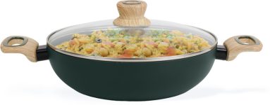 Kreme Venetia Premium Series Kadhai 26 cm diameter with Lid 2.9 L capacity(Aluminium, Non-stick, Induction Bottom)