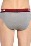 Van Heusen Sport Men Briefs – 100% Combed Cotton – Pack of 2 – Plush Back Elasticized Waistband, Ultra Soft, Solid_70001_Grey Mel, Dark Navy_S
