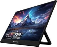 ZEBRONICS 39.62 cm (16 inch) Full HD IPS Panel with 180-degree Adjustable Stand, 16:9 Aspect Ratio, 300Nits brightness, 16.7M Colors, Dual Input – Type C + Mini HDMI, Built-in Speakers Portable Monitor ((Zeb-Pixigo A16 (Zeb-KPM 2)))(Response Time: 25 ms, 60 Hz Refresh Rate)