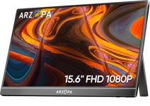 ARZOPA 15.6” FHD 1080P Portable Monitor with Kickstand,60Hz Ultra-Slim Portable Laptop Monitor with Speaker- IPS Eye Care Display for PC, MacBook, Mobile, Xbox, PS5 – USB C & HDMI Connectivity