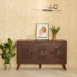 Green Soul Zuvio 3 Door | Engineered Wood Ventilated Shoe Rack | 6 Shelves, 3 Doors | Stores up to 14 Pair of Shoes | 3 Year Warranty | Rosewood | Installation Provided