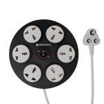 Zebronics Multi-Plug Power Extension Socket, 1440 Watts, 6 Amps, 6X Universal Socket, 2 Meter, LED Indicator, On/Off Switch, Wall-Mountable, for Office and Home Appliances (Power Block 162)