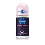 NIVEA Women Deodorant Underarm Roll On Pearl & Beauty Fine Fragrance | Long Lasting Fragrance with Floral Scent | 72 Hour active Odour Protection | 0% Alcohol | Dermat approved | 50 ml