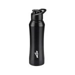 MILTON Comet 750 Stainless Steel Water Bottle 730 ml, Single Walled, ISI Certified I Leak Proof Lid, Rust Proof I For School, Office, Gym I Black