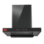 Pigeon Atmos 60 cm T-Shape Kitchen Chimney 1500 m3/hr suction | Touch & Gesture Control | Filterless Tech + Heat Auto Clean | 7 years warranty on motor| (Black)