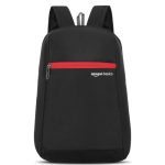 amazon basics 11L 3 Compartment Backpack | Durable Polyester | Spacious Main Compartment & Front Pocket | Adjustable Straps & Padded Back | Unisex Design | For School, Outings & Travel (Black)