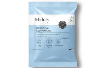 Miduty Liposomal Glutathione 650 mg – Highest Bioavailability & Absorbability – Cellular & Face Health – Helps in Skin Hydration & Skin Glow – Liver Health & Detoxification Support – 6 Veg Capsules