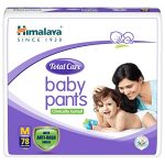 Himalaya Total Care Baby Pants Diapers, Medium 78 Count, Anti-Rash Shield, 7-12 kg, Rapid Absorption, Superior Comfort, Clinically tested