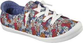 Skechers BEACH BINGO – MUTT M Canvas Shoes For Women(Multicolor , 3)