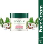 BIOTIQUE Coconut Brightening Instant Glow Cream| Lightweight face cream| All Skin Types(50 g)