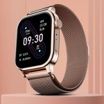 Fire-Boltt Rise Luxe Bluetooth Calling 47mm (1.85), Metal Body & Rotating Crown, 123 Sports Smartwatch(Rose Gold Millanese Strap, Free Size)