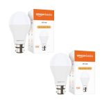 amazon basics – 15W LED Bulb, Cool White (Base B22, Pack of 2)