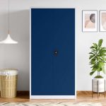GODREJ INTERIO Almirah Vurv 2-Door Steel Locker Unit Almirah, Cupboard for Clothes (Sapphire Blue), 1-Year Warranty, 1 Locker, 3 Shelves