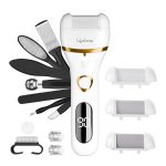 Lifelong 14-in-1 Rechargeable Callus Remover for Feet | Electronic Pedicure Kit with 3 Roller Heads, 2 Speeds, Fast Charging, Crack Heel Repair, Dead Skin Remover, IPX6 Waterproof Foot Scrubber