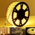 Gesto 5 Meter Rope LED Strip Lights | 120 LED/Mtr Waterproof Outdoor Lights for Balcony, Home Decor, Cove Light for False Ceiling | Flexible, Cuttable Strip Light for Diwali Decoration – Warm White