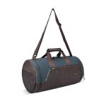 Gear Cross Training 9″/29L Faux Leather Large Water Resistant Duffle Bag/Travel Bag/Gym Bag for Men & Women(Teal-Brown)