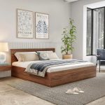 Wakefit Taurus Engineered Wood Queen Box Bed(Finish Color – Columbian Walnut, Delivery Condition – Knock Down)