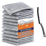 REEAN BEATS 10 Pack Non-Scratch Steel Wire Dish Cloth, Stainless Steel Scrubber