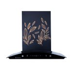 Wonderchef Ruby Curve Flora 60 cm Auto Clean Wall Mounted Chimney (Black 1200 CMH)