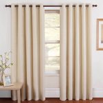 Panipat Textile Hub 152.4 cm (5 ft) Polyester Window Curtain (Pack Of 2)(Solid, Beige)
