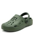 Red Tape Men’s Gripper Comfortable Clogs || Sandals with Adjustable Back Strap for Men Olive Green