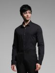 JACK & JONES Men Solid Casual Black Shirt