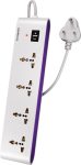 Crompton Powerbox Alpha S 4  Socket Extension Boards(White, Purple, 2 m)