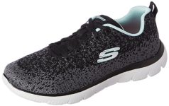 Skechers Womens Summits – 896224ID Black/Aqua Casual Shoe – 6 UK (9 US) (896224ID-BKAQ)