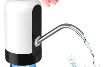 LYSIAC Automatic Water Dispenser Pump 20 Litre Water can & jar– USB Rechargeable, One-Touch Control, Fits 5-Gallon Bottles (Pack of 1)