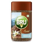 Bru Gold Vanilla 55g | Flavoured Instant Coffee | Flavourful Twist to Your Everyday Coffee | Made with Freeze-Dried Coffee | Makes 40 cups |