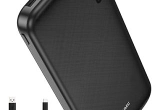 DR VAKU® CYREX 10000mAh Power Bank Portable Slim Design with Dual USB Output Type-C Micro (Input & Output) Lithium Polymer Battery Compatible with iPhone, Samsung, OnePlus & All Smartphones- Black