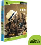 Classmate Notebook A4 Notebook Single Line 172 Pages(Multicolor, Pack of 6)
