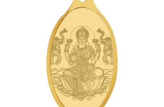 WHP Jewellers 24kt (999) 1 gram Goddess Lakshmi Yellow Gold Lakshmi Pendant