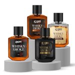 BEARDO Whisky Smoke Collectors Edition -Bourbon,Firebomb,Single Malt & Whiskey Smoke (50ml x 4) | Long Lasting Fragrance | Long Lasting Perfume for Men | Gift for Men | Gift for Friend