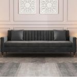 FURNY Gracia 3 Seater Fabric Sofa Set (Grey Color in Fabric)