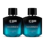 BEARDO Mariner EDP for Men, (100ml X 2) | Eau De Parfum|Long Lasting Perfume for Men | Body Spray for Men | Day Time Fragrance Body Spray | Fresh, Aqua Notes | Gift for husband | Gift for boyfriend