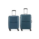 Aristocrat Liberty Set of 2 (Cabin+Medium) Trolley Bag, 58+68Cm | Combination Lock | 8 Wheels | 3 Years International Warranty | Spanish Blue